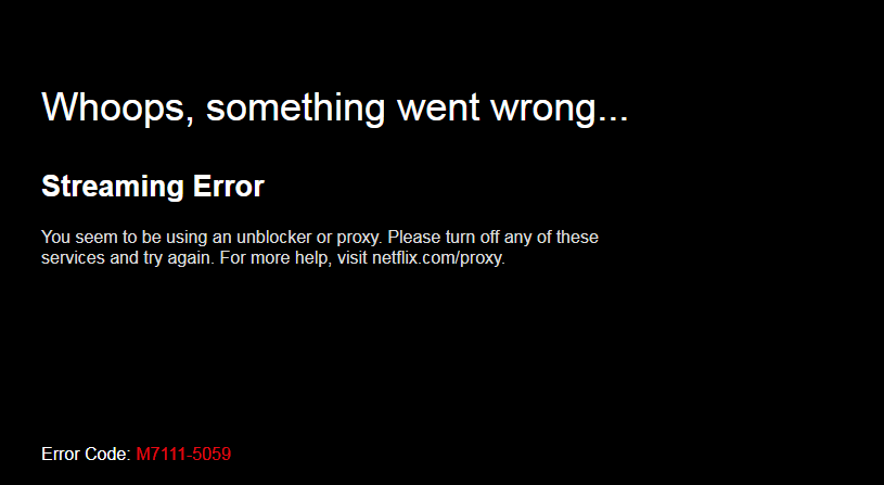 netflix proxy error